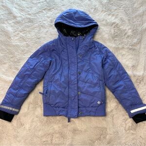 Columbia Omni-Heat Spring Fall Jacket Fleece Lined Size 6 Purple Warm Thermal